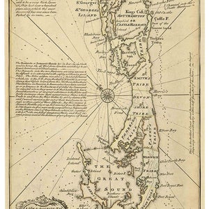 Bermuda - 1750 Map by Bowen - Reprint Bermuda