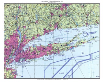 Long Island and Connecticut Coastline Map Tactical Pilotage - Aeronautical Chart -22 North America_Americas