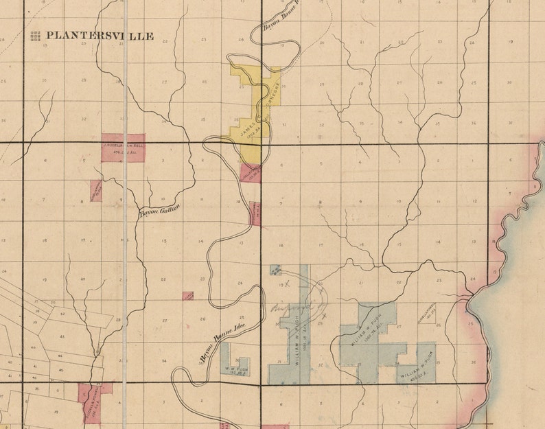 Morehouse Parish Louisiana 1860 Old County Wall Map With Etsy