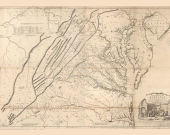 Virginia 1755 State Map Fry - Jefferson Reprint