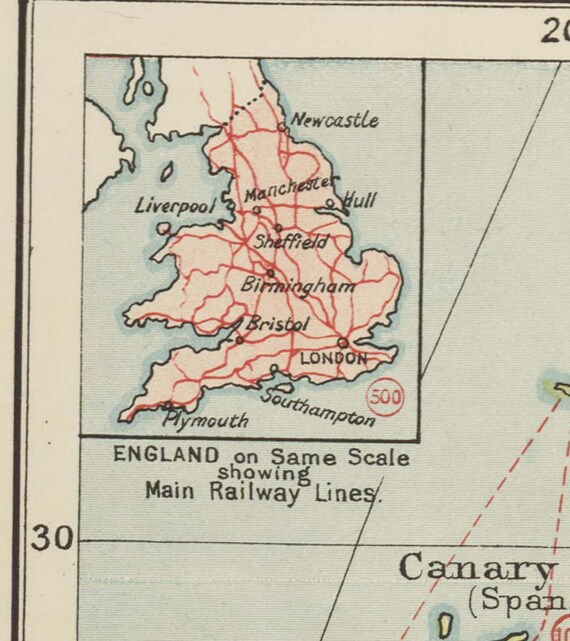 Mail Routes In My Area Africa 1899 Old Map Daily Mail Ship Routes Railroad | Etsy Hong Kong