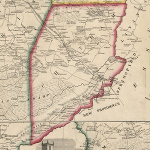 New Jersey 1868 Village of BOONTON Morris County Replica or Genuine Original Map
