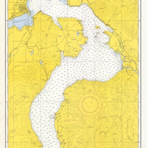 Pend Oreille Lake -1965  - Idaho - Inland Lakes -Nautical Map Reprint Chart 6170 -