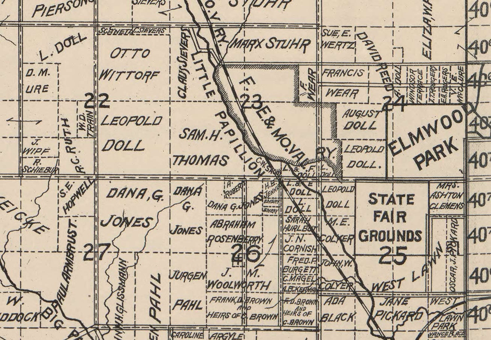 Douglas County Nebraska 1900 Old Wall Map Reprint With Etsy
