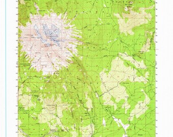 Topographic Map Mt Shasta - Etsy
