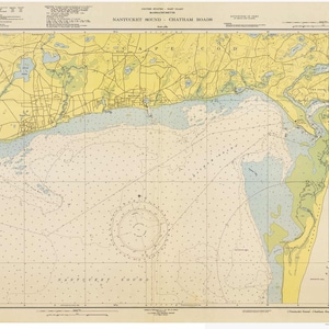 Chatham Roads - Nantucket Sound - 1947 Nautical Map Massachusetts  - Reprint - Harbors 257