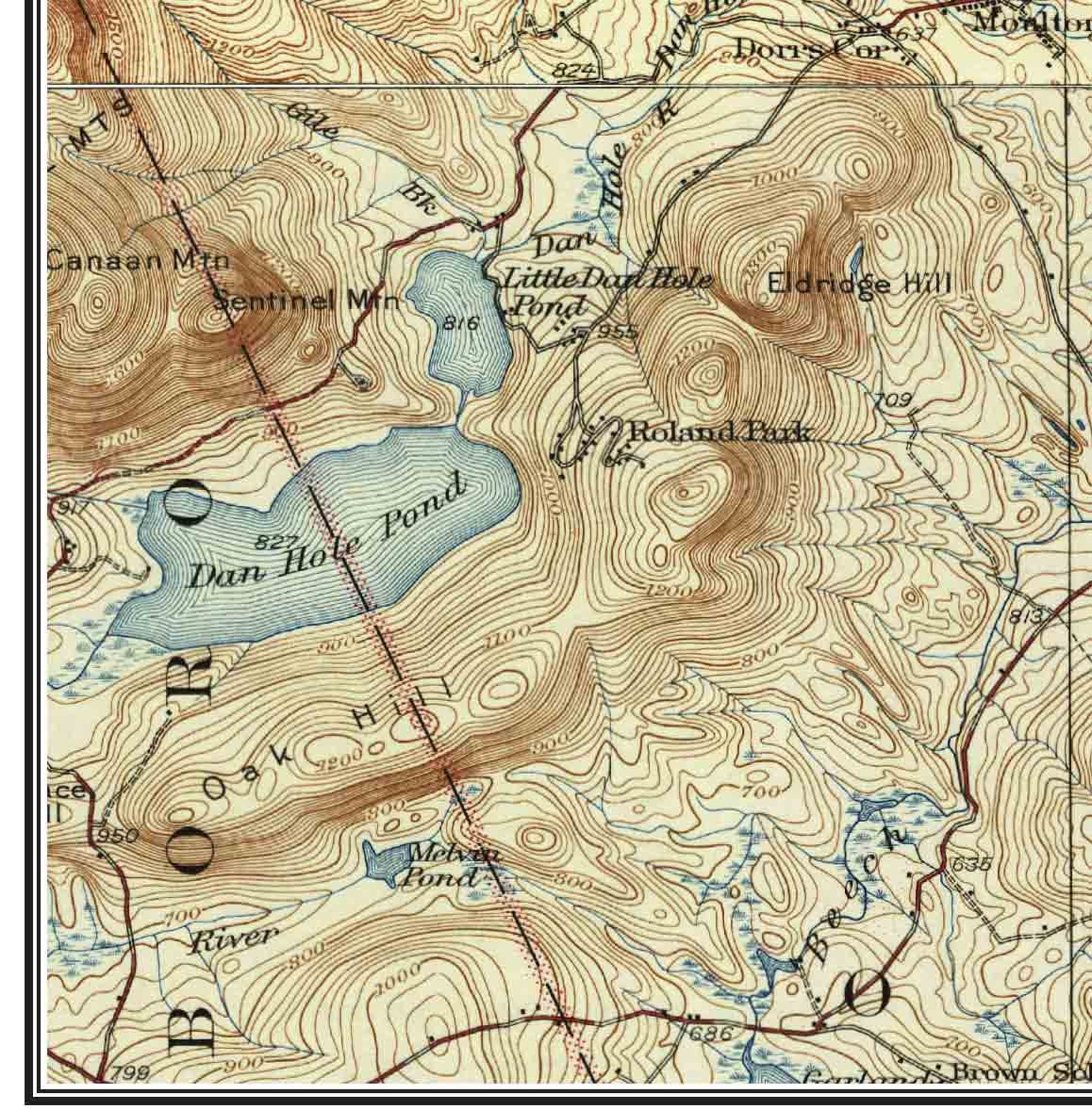 Ossipee Lake 1928 Old Topographic Map by USGS Custom Etsy