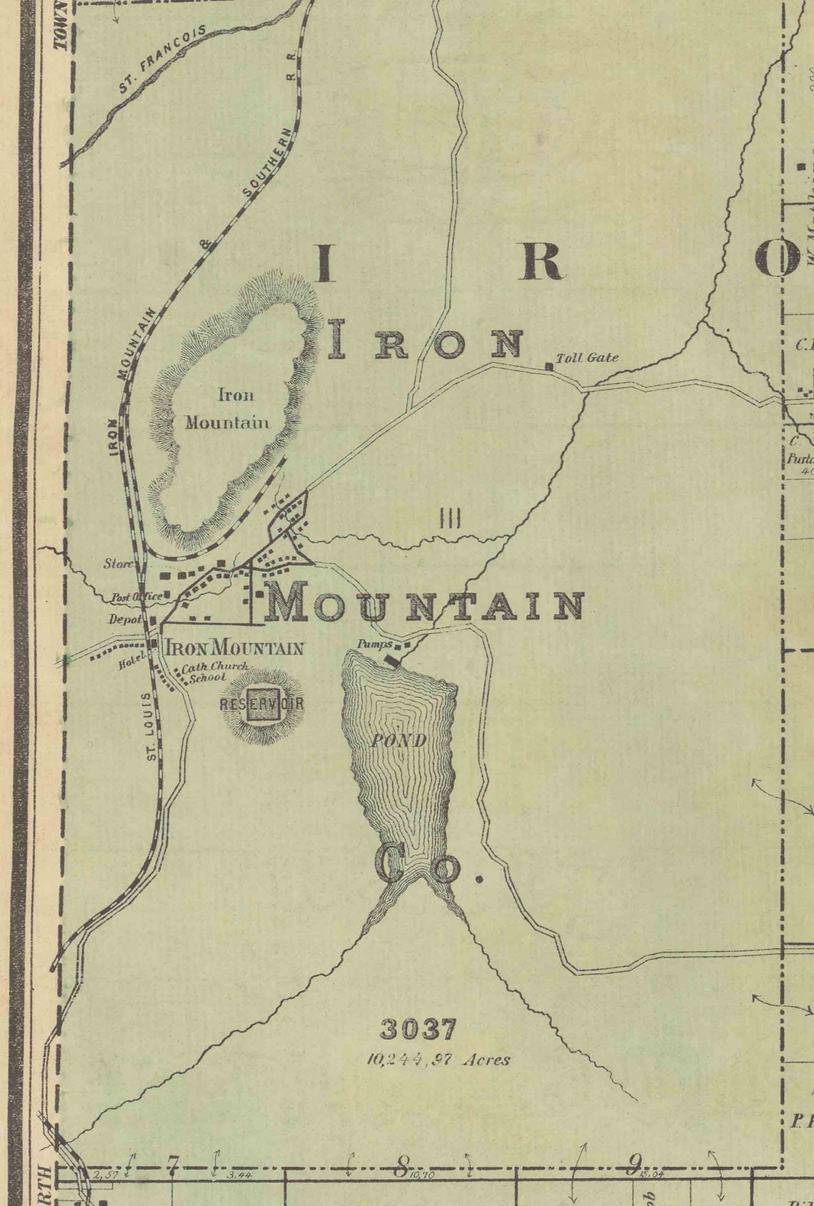 St. Francois County Missouri 1882 Old Wall Map With Etsy