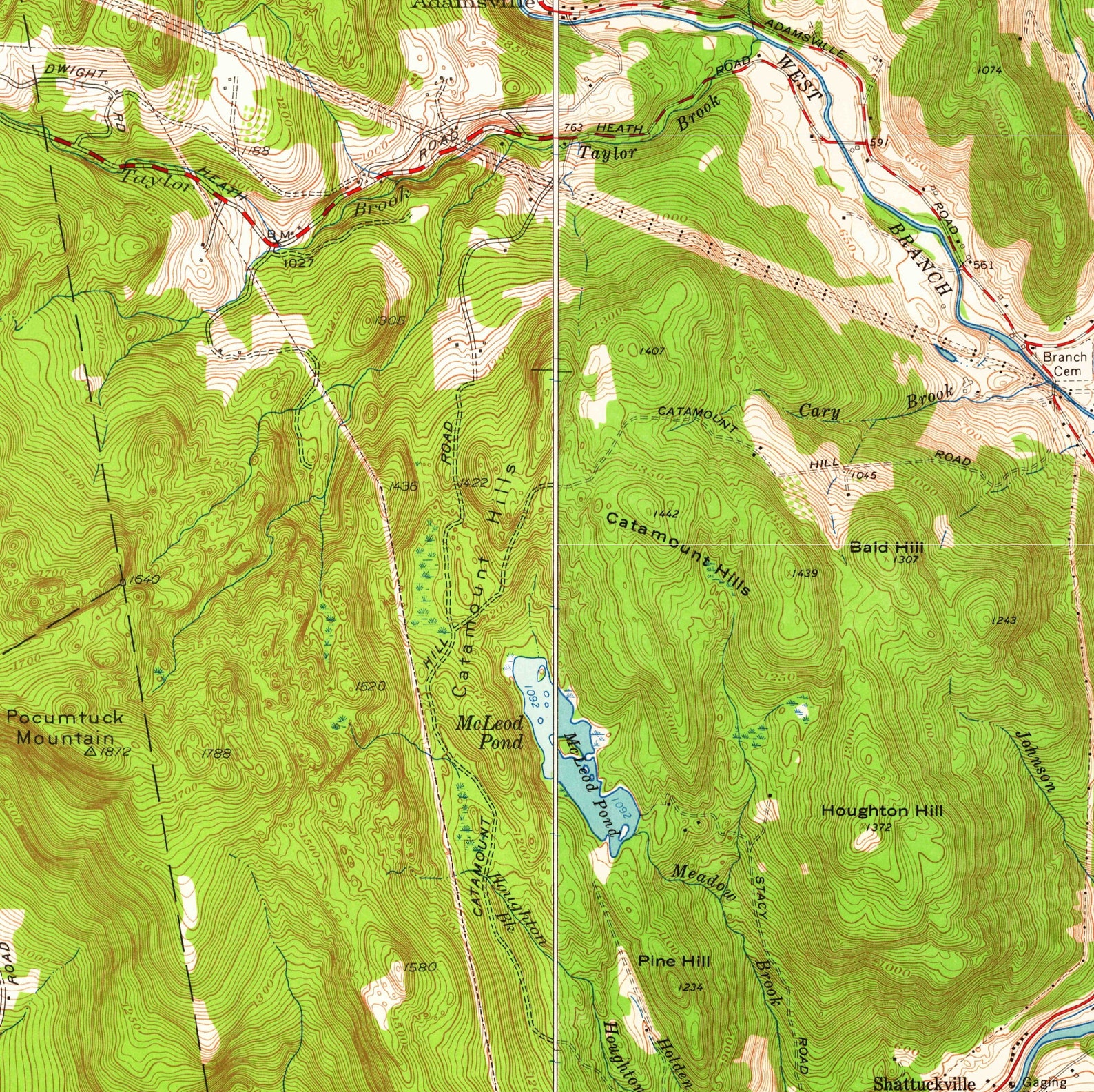 Colrain 1961 Old Topo Map Custom USGS Reprint Massachusetts Etsy