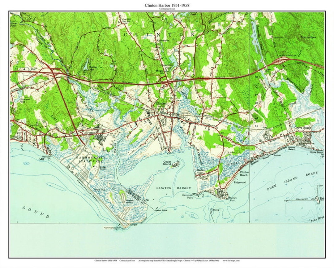 Edisto Beach 1959 Map Reprint Otter Islands 7x7 Old -  Israel