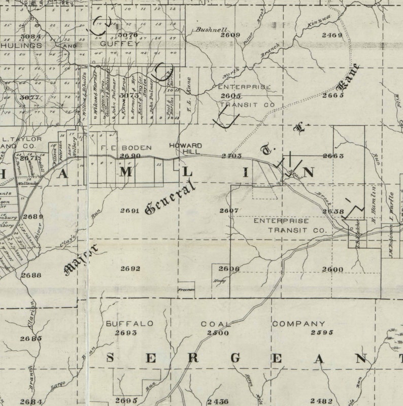 McKean County Pennsylvania 1879 Portion montrant les Etsy