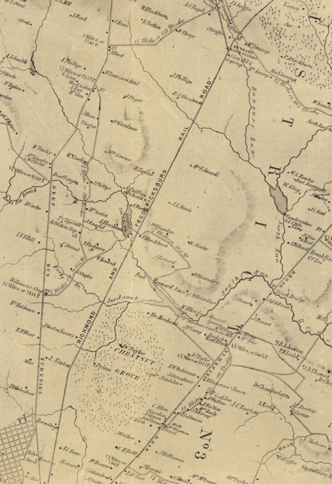 Henrico County Virginia 1853 Old Wall Map With Homeowner Etsy