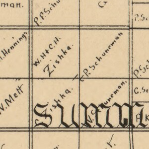Clay County Iowa 1896 Old Wall Map With Landowner Names Farm Lines