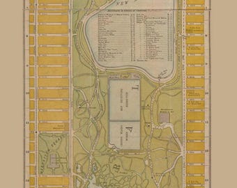 Central Park 1895 - Custom Reprint NYC Small Area - Manhattan