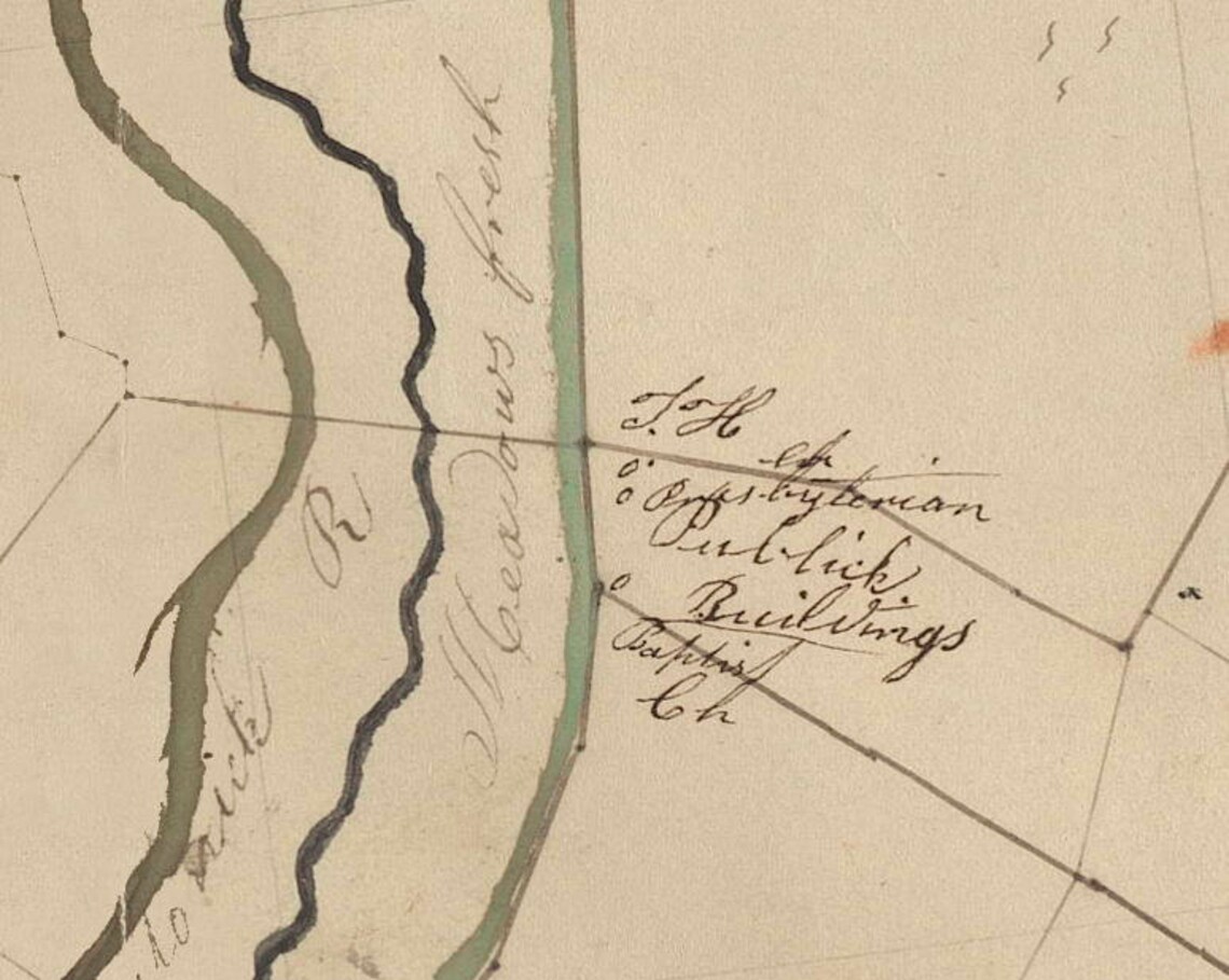 Lanesborough 1830 Town Plan Old Roads Map Reprint RESTORED Etsy