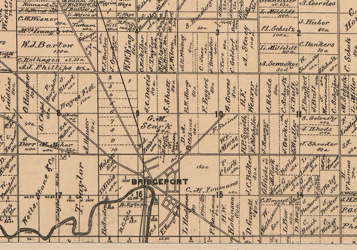 Saginaw County Michigan 1890 Old Wall Map Reprint with Etsy