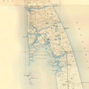 Cape Cod and the Islands 1890 USGS Old Topographical Map Massachusetts ...