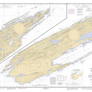 Isle Royale 2004 - Lake Superior, Minnesota - Nautical Map Reprint  - Harbors small 981