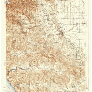 Sebastopol 1942 Old Topo Map - Edited reprint of the original quad - 15x15 USGS Topographic California