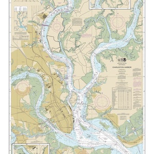 Charleston Harbor 2015 Old Map Nautical Chart - South Carolina -Reprint AC Harbors 470