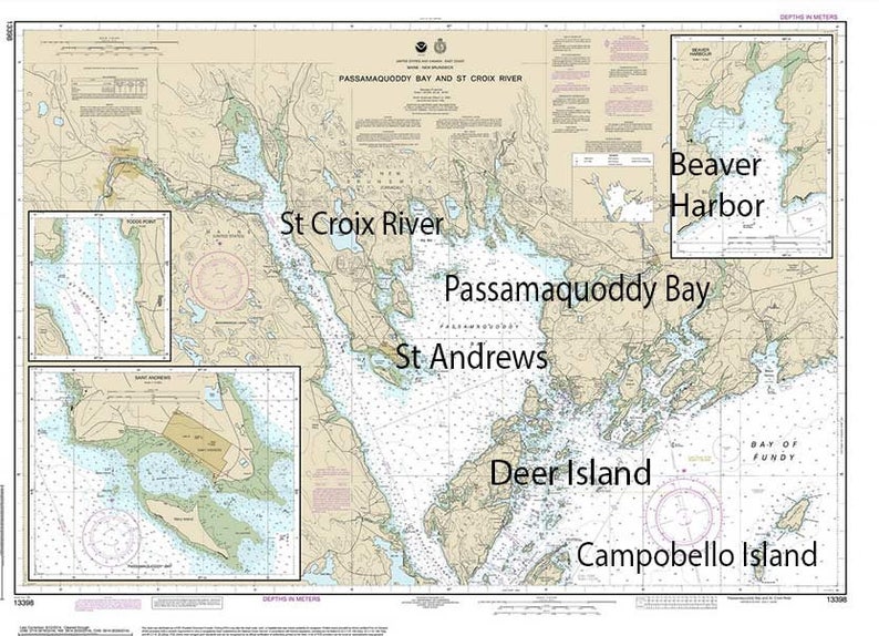 Passamaquoddy Bay St Croix River Beaver Harbor St Andrews Deer Etsy