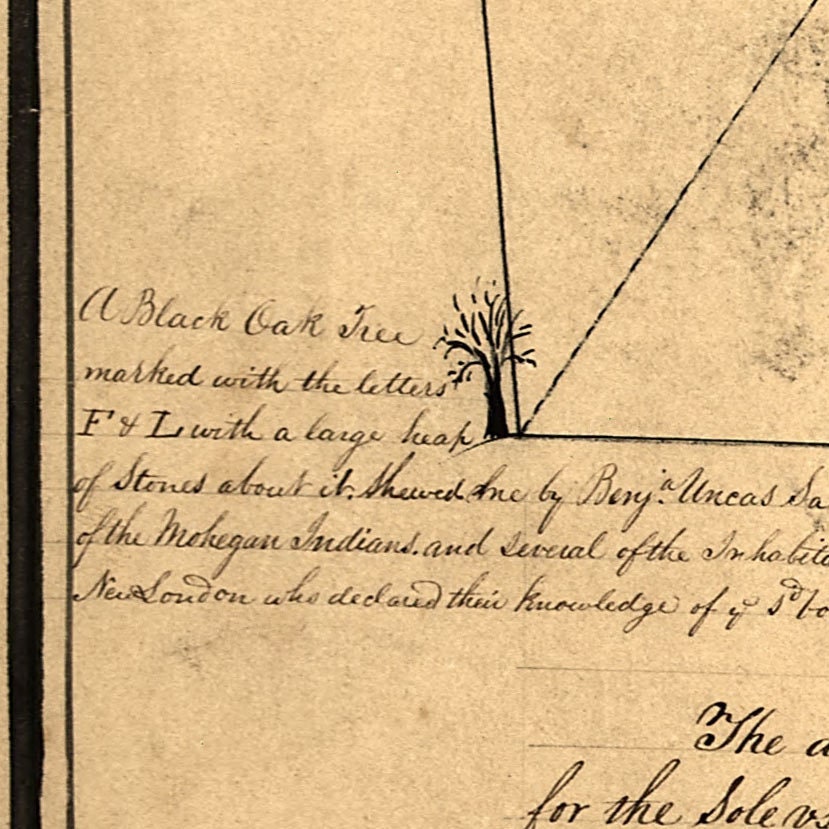 New London Connecticut 1736 - Old Map Reprint- Mohegan Indian Tribe ...