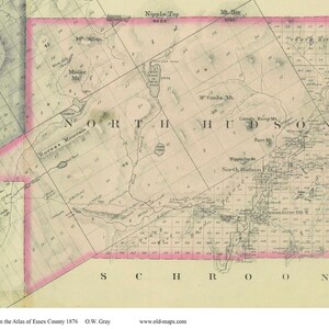 North Hudson New York 1876 Map - Custom Reprint - Essex Co NY Atlas
