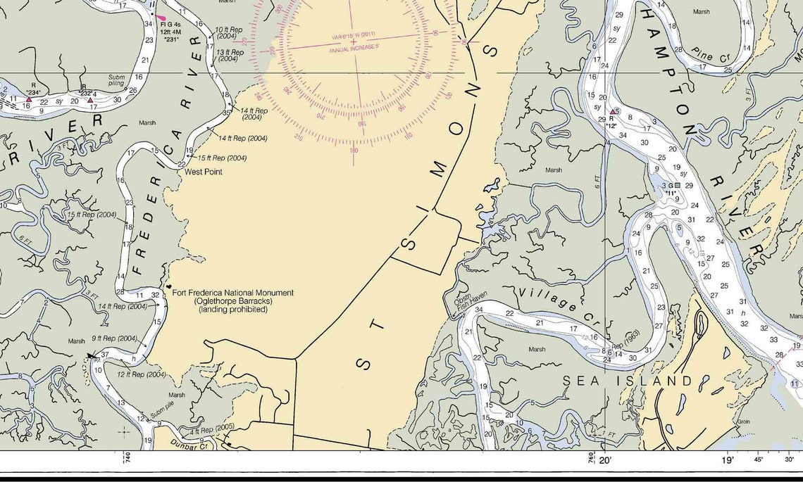 Altamaha Sound 2011 Old Map Nautical Chart Etsy