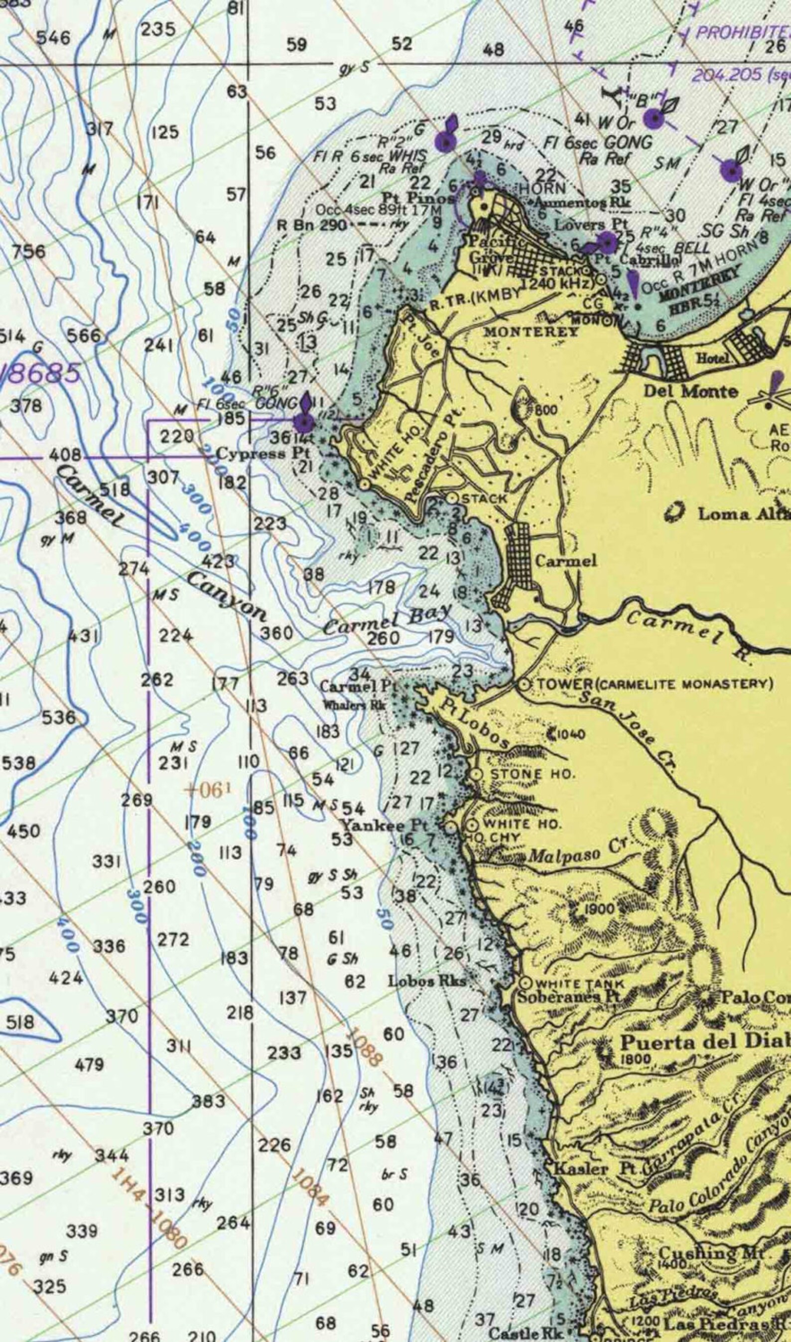 Point Sur to San Francisco 1975 Nautical Map California | Etsy