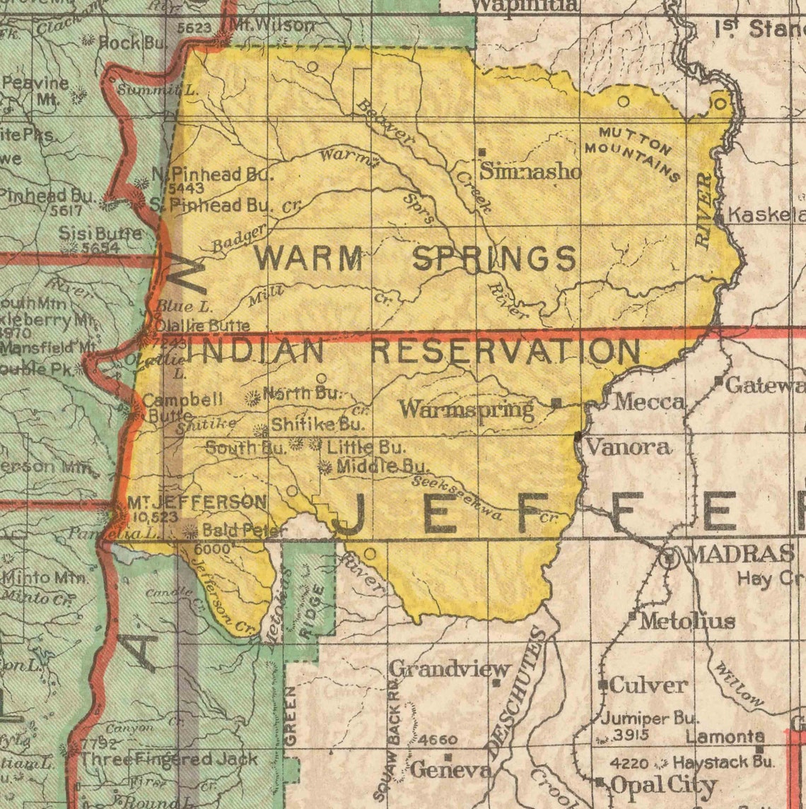 Oregon 1922 National Forests - State Map - Old Map Reprint - Etsy