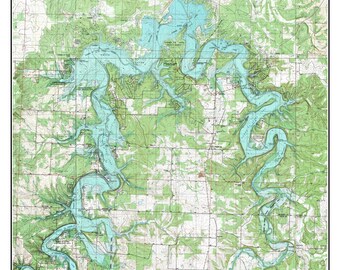 Pomme De Terre Lake Fishing Map Pomme De Terre Map | Etsy