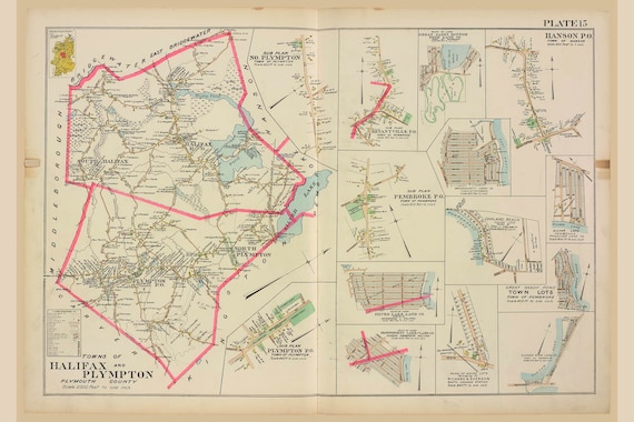 Map of Hanson, MA, Massachusetts