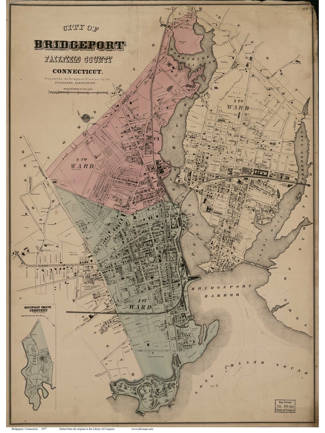 Bridgeport Connecticut 1877 Old Map Reprint Homeowners Etsy