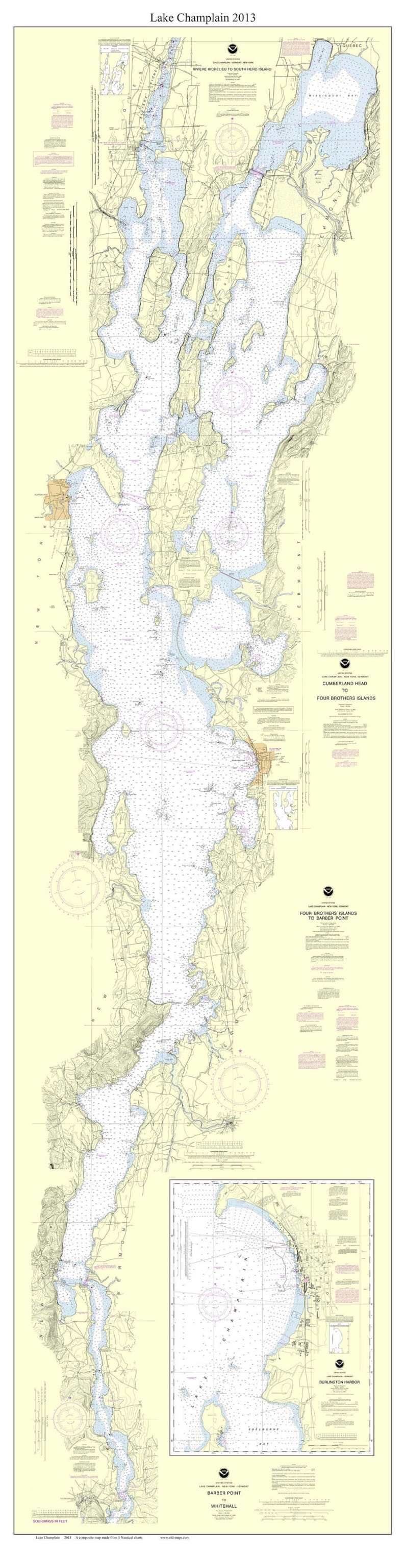 Lake Champlain Nautical Charts