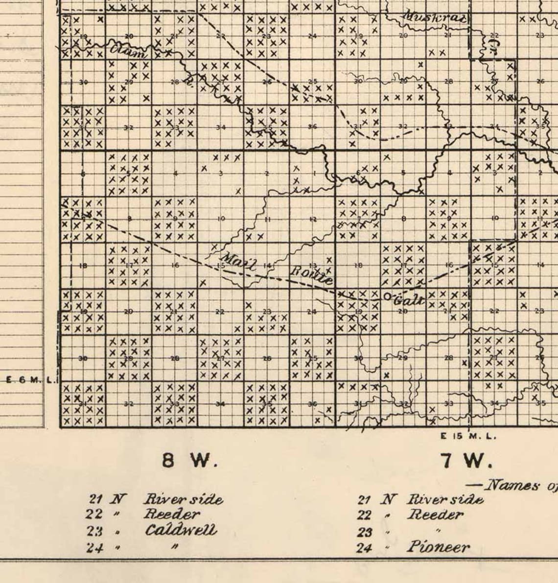 Missaukee County Michigan 1898 Wall Map Reprint With Etsy