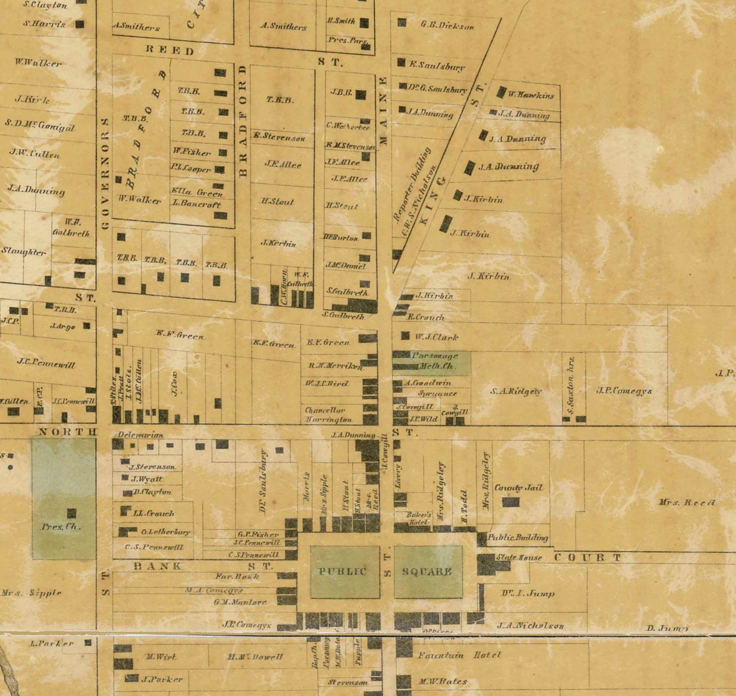 Kent County Delaware 1859 Old Wall Map With Homeowner Names Etsy