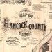 Hancock County Illinois 1859 Old Wall Map Reprint With Etsy