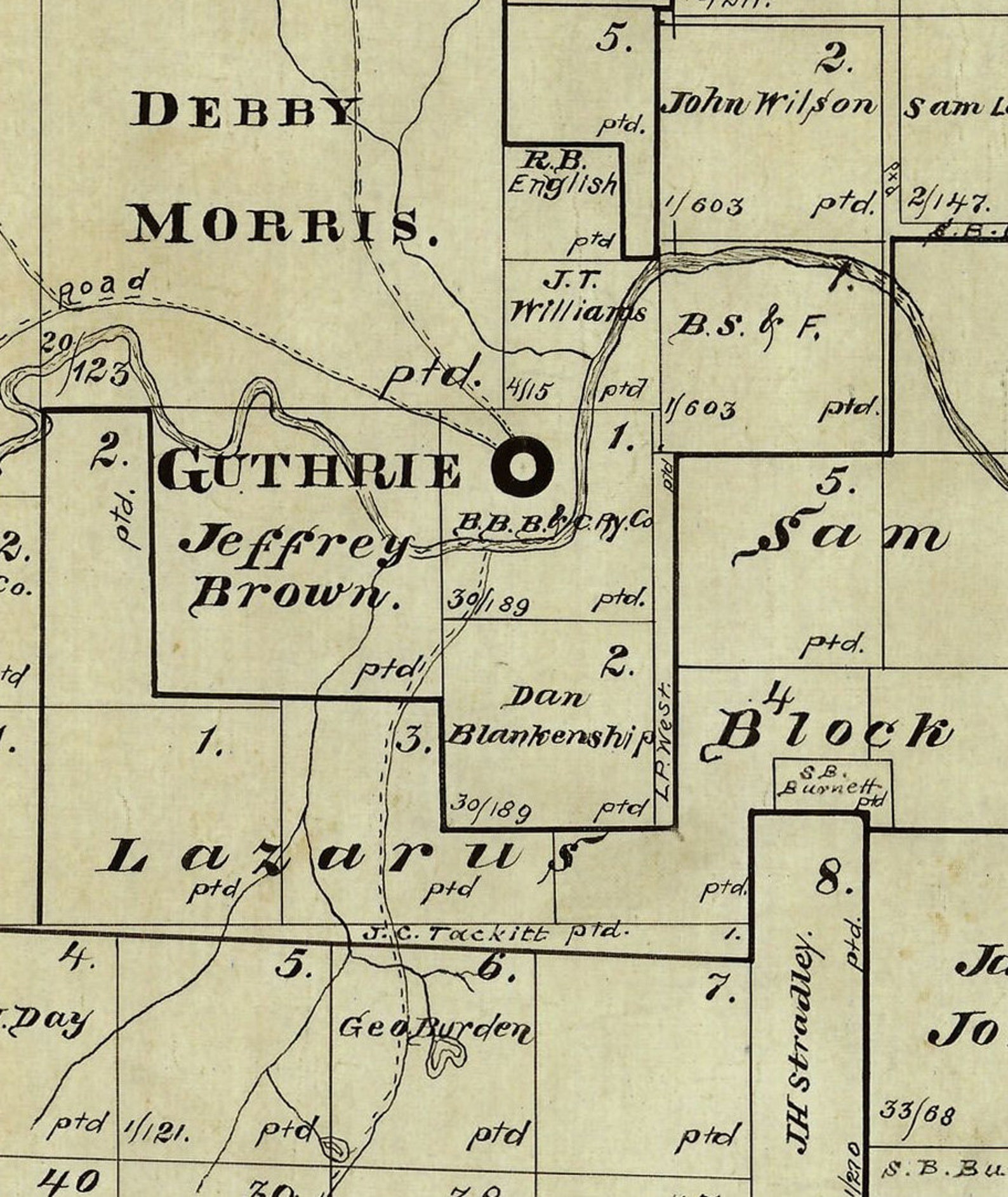 King County Texas 1903 Old Wall Map Reprint With Lot Lines Etsy