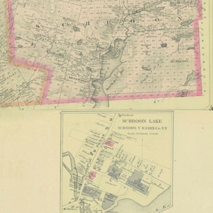 Schroon New York 1876 Map - Custom Reprint -  Essex Co NY Atlas
