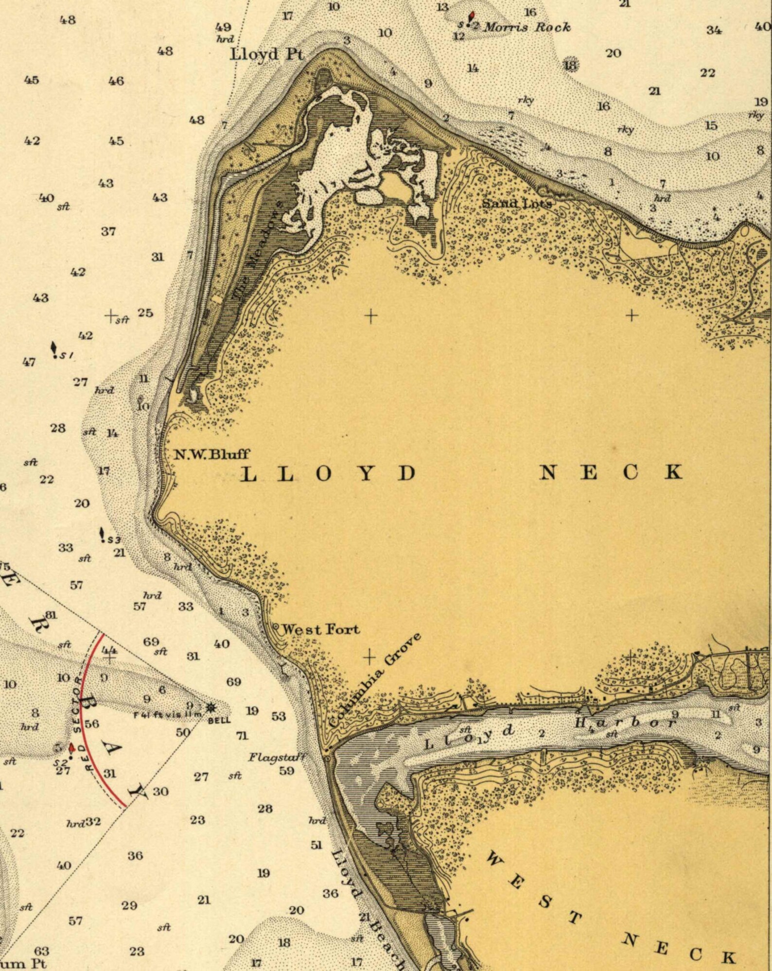 Oyster Bay NY 1916 Nautical Map Long Island Sound Reprint Etsy