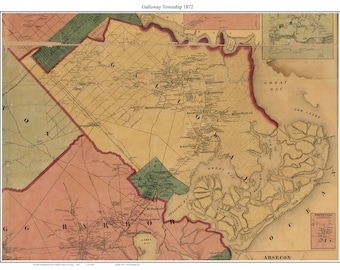 Leeds Point Nj Map Leeds Point Nj | Etsy