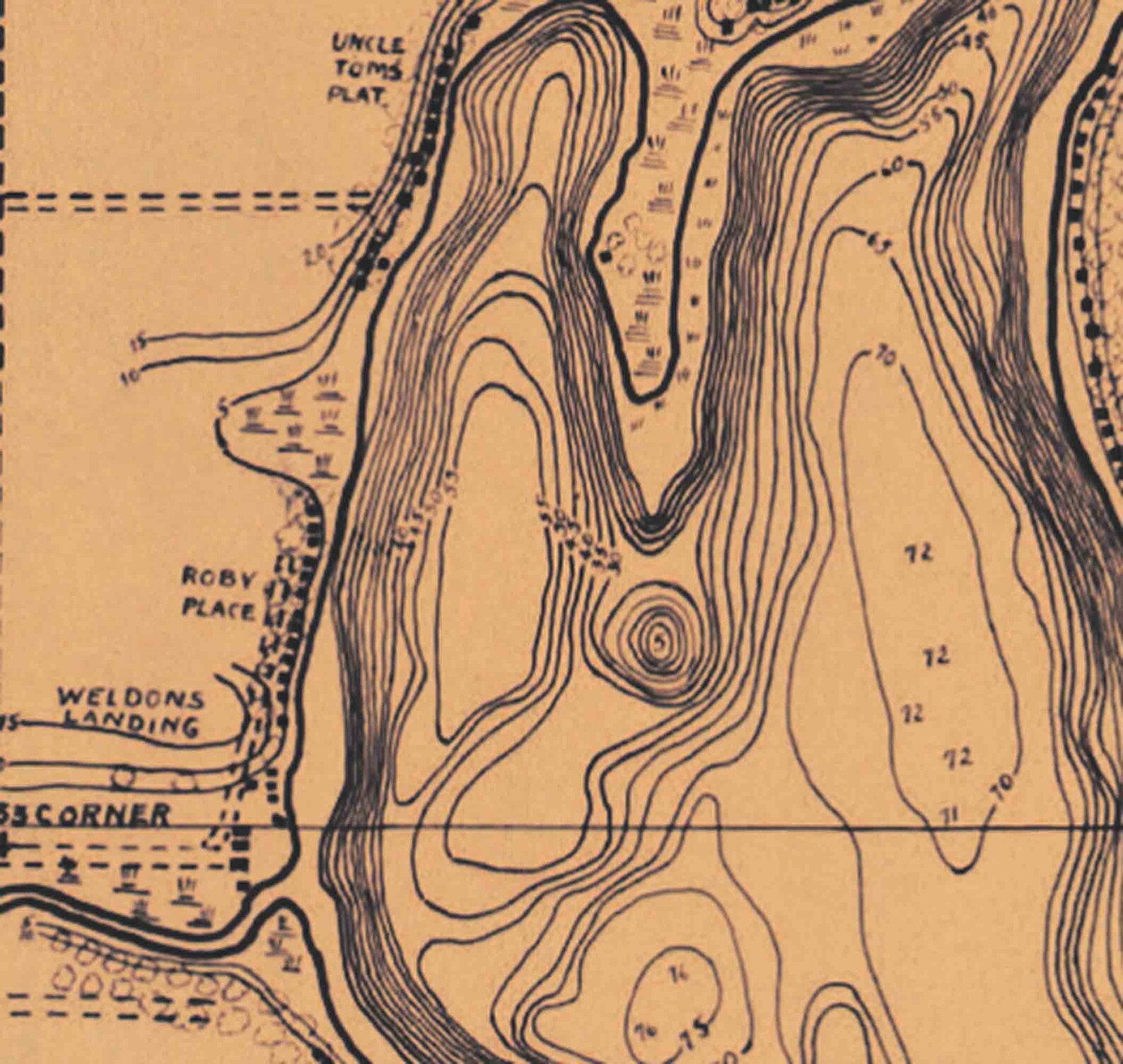 Lake James Indiana 1923 Old Map Reprint Kemery Island Crusoe Etsy