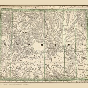 Wyoming 1879  -  State Map - Old Map Reprint