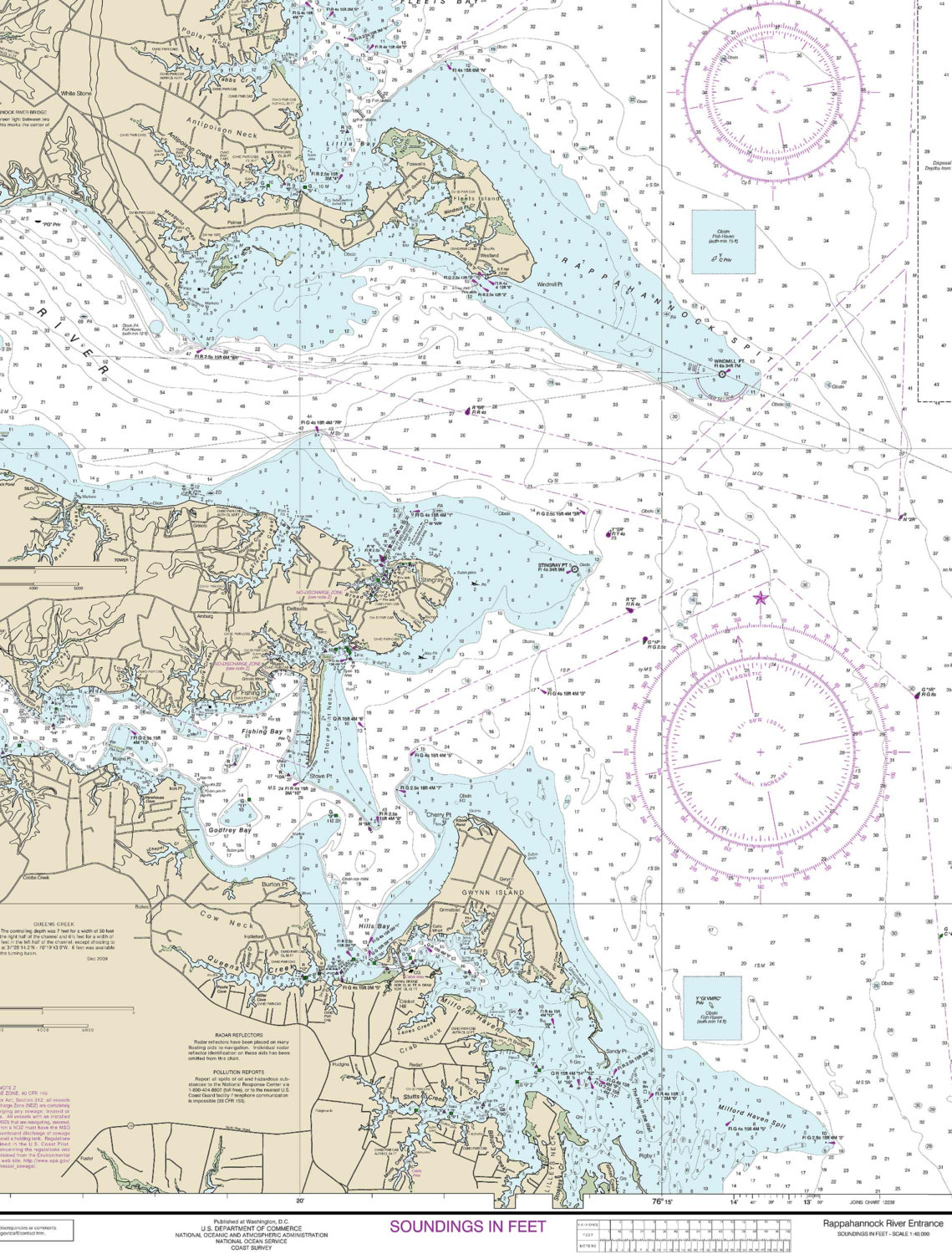 Rappahannock River Entrance Piankatank & Great River Etsy
