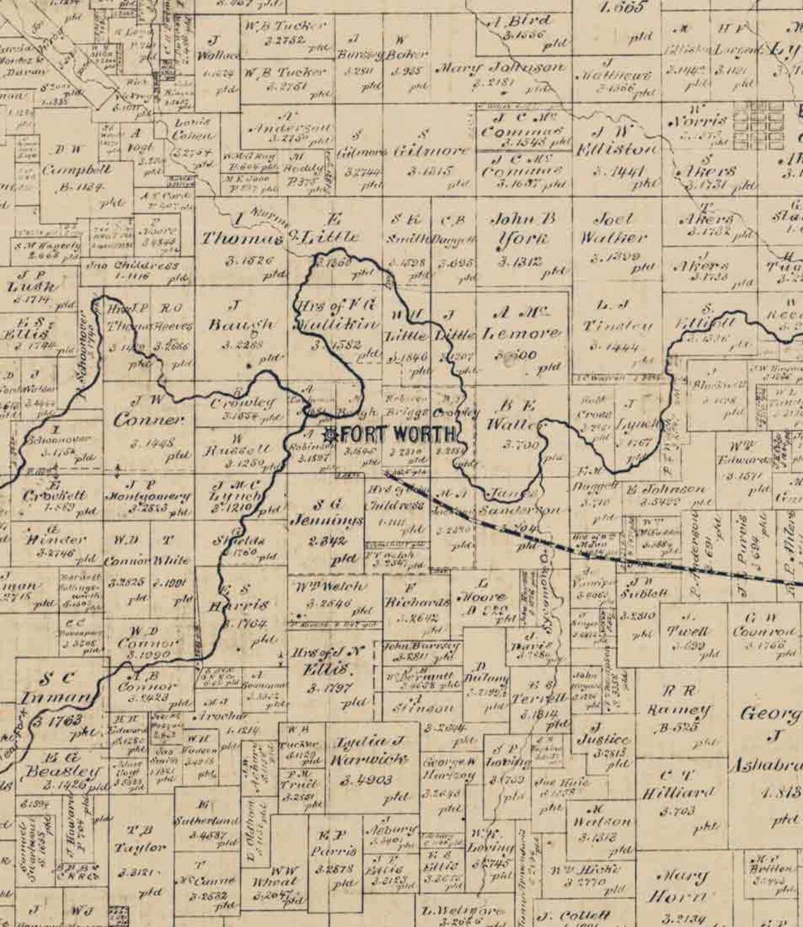 Tarrant County Texas 1895 Old Wall Map Reprint With Land Etsy.de