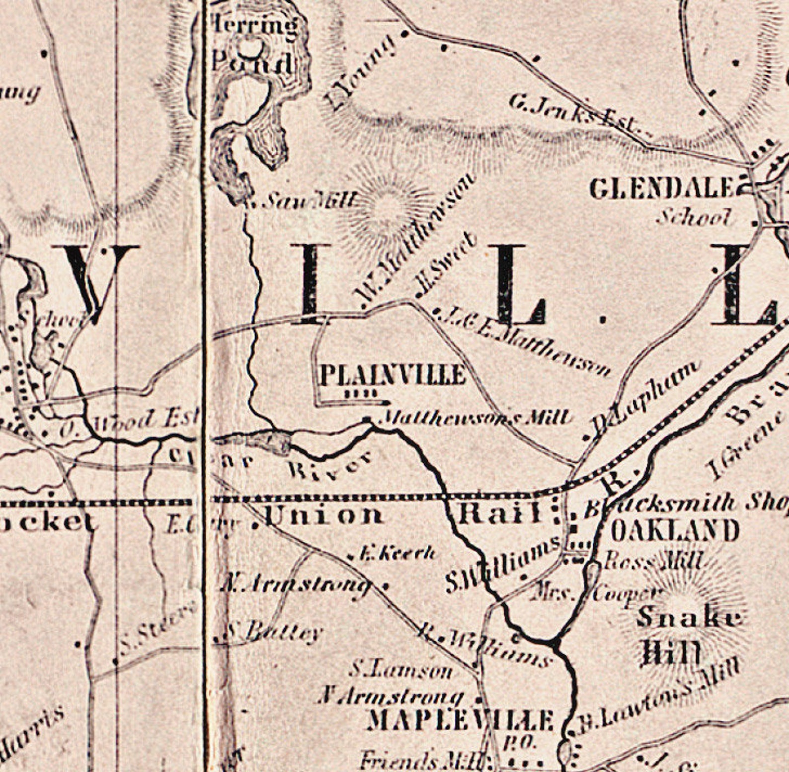 Providence County Rhode Island 1855 Old Map Homeowner Etsy