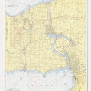 Lake Erie - Niagara Falls Buffalo 1959 - Welland Canal  Lake Ontario, New York -  Nautical Map Reprint  - Great Lakes Harbors #3 - 31
