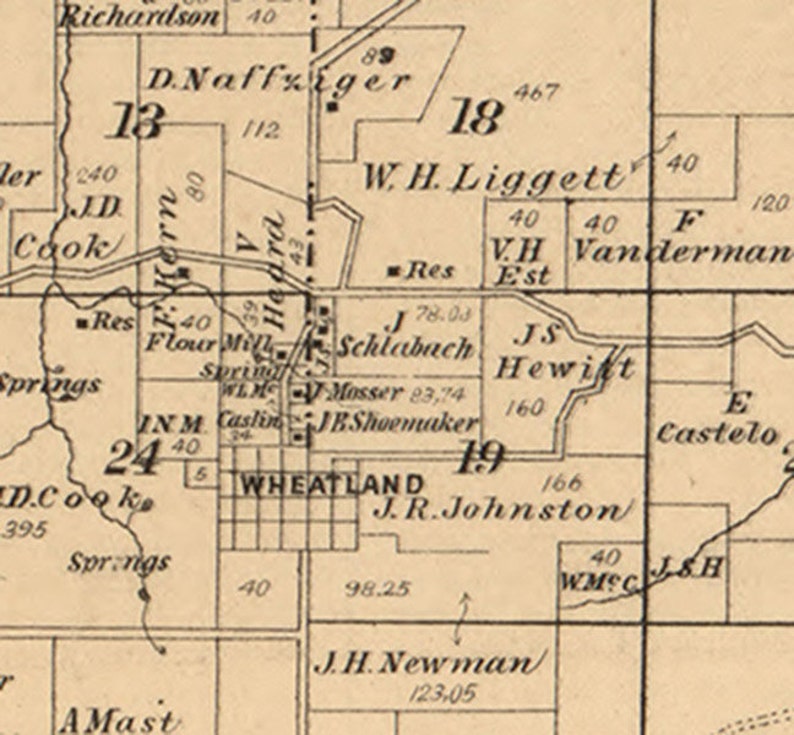 Hickory County Missouri 1880 Old Wall Map With Landowner & Etsy