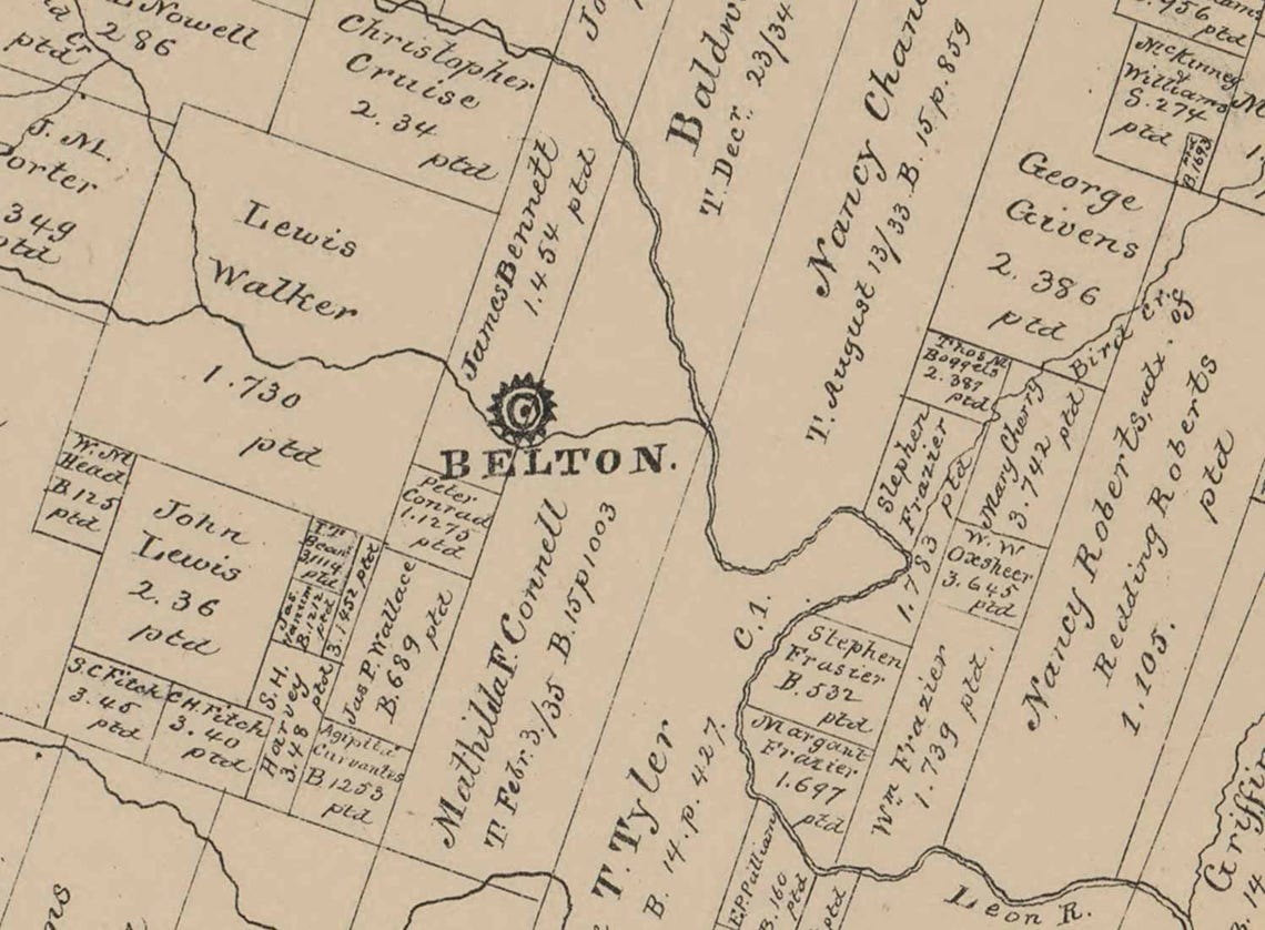 Bell County Texas 1879 Old Wall Map Reprint With Land Etsy Hong Kong