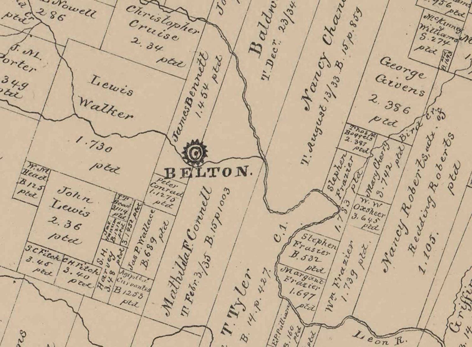 Bell County Texas 1879 Old Wall Map Reprint With Land Etsy.de